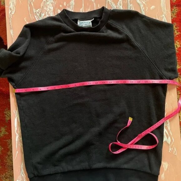 Jungmaven Black Raglan Short Sleeve Sweatshirt Size Small - Picture 4 of 6